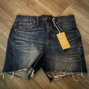 Madewell high rise denim shorts NWT